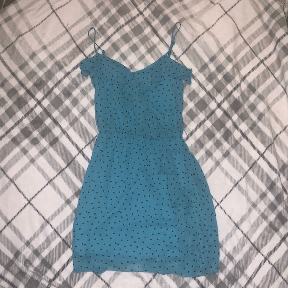 B darlin polka dot ruffle dress - Picture 2 of 5